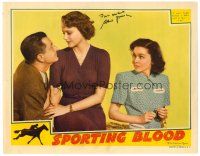 3z105 SPORTING BLOOD signed LC '40 by Robert Young, who's with Maureen O'Sullivan & Lynne Carver!