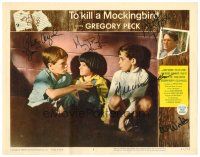 3z114 TO KILL A MOCKINGBIRD signed LC #8 '62 by Gregory Peck, Mary Badham, Alford, Peters & Windom!