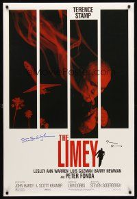 3z284 LIMEY signed 1sh '99 by BOTH Terence Stamp AND director Steven Soderbergh!