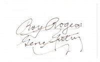 3z220 ROY ROGERS/GENE AUTRY signed 3x5 index card '70s can fram & display with repro still!
