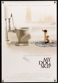 3z292 MY DOG SKIP signed DS 1sh '00 by Kevin Bacon, who isn't pictured on the poster!