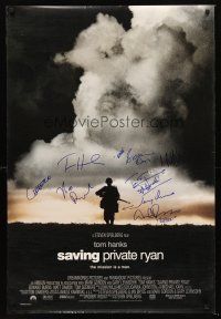 3z301 SAVING PRIVATE RYAN signed DS intl 1sh '98 by Hanks,Sizemore,Diesel, Burns,Ribisi,Damon,Davies