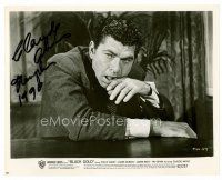 3z353 CLAUDE AKINS signed 8x10 still '62 c/u wiping the blood from his mouth in Black Gold!