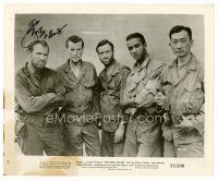 3z368 GENE EVANS signed 8x10 still '51 great image with his co-stars in The Steel Helmet!
