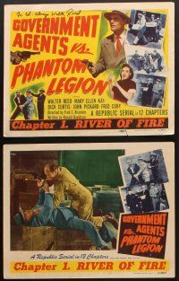 3z127 GOVERNMENT AGENTS VS. PHANTOM LEGION 8 chapter #1 signed LCs '51 by Walter Reed who signed TC!