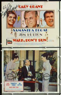 3z137 WALK DON'T RUN 8 signed LCs '66 by Samantha Eggar, who signed five of the cards!