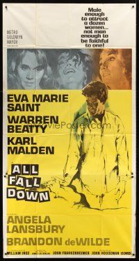 4a360 ALL FALL DOWN 3sh '62 Warren Beatty, Eva Marie Saint, Karl Malden, John Frankenheimer