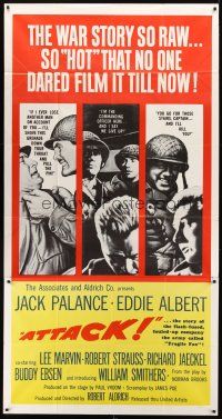 4a364 ATTACK 3sh R60s Robert Aldrich, WWII soldiers Jack Palance & Eddie Albert, different!