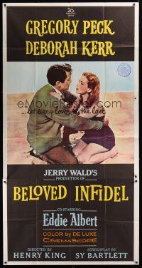 4a368 BELOVED INFIDEL 3sh '59 Gregory Peck as F. Scott Fitzgerald & Deborah Kerr as Sheila Graham!