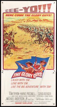 4a405 GLORY GUYS 3sh '65 Sam Peckinpah, riding hell-bent for the big brawl, epic battle art!