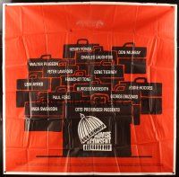 4a494 ADVISE & CONSENT 6sh '62 Otto Preminger, classic Saul Bass Washington Capitol artwork!