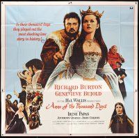 4a501 ANNE OF THE THOUSAND DAYS 6sh '70 c/u of King Richard Burton & Genevieve Bujold!