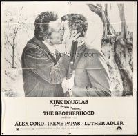 4a519 BROTHERHOOD 6sh '68 Kirk Douglas gives the kiss of death to Alex Cord!