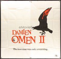 4a535 DAMIEN OMEN II int'l 6sh '78 cool art of demonic crow, the first time was only a warning!