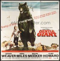 4a552 GENTLE GIANT 6sh '67 Dennis Weaver, great full-length art of boy with big grizzly bear!