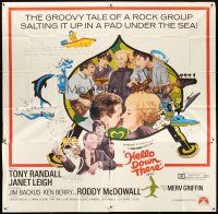 4a565 HELLO DOWN THERE 6sh '69 Tony Randall & Janet Leigh in wacky ocean sci-fi rock & roll comedy!