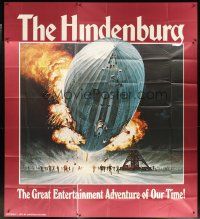 4a566 HINDENBURG 6sh '75 art of zeppelin crashing down, great image with no credits!