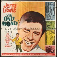 4a581 IT'S ONLY MONEY 6sh '62 different artwork & photos of wacky private eye Jerry Lewis!