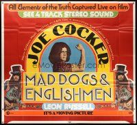 4a589 MAD DOGS & ENGLISHMEN 6sh '71 Joe Cocker, rock 'n' roll, wild poster design!