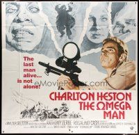 4a605 OMEGA MAN int'l 6sh '71 Charlton Heston is the last man alive, and he's not alone!