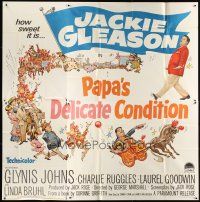 4a610 PAPA'S DELICATE CONDITION 6sh '63 Jackie Gleason, follow the gay parade, great wacky artwork!