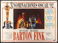 4a685 BARTON FINK Argentinean 43x58 '92 Coen Brothers, John Turturro, John Goodman!