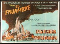 4a721 SWARM Argentinean 43x58 '78 directed by Irwin Allen, art of killer bee attack by C.W. Taylor!