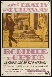 4a752 BONNIE & CLYDE Argentinean '67 crime duo Warren Beatty & Faye Dunaway!