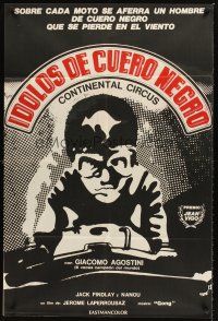 4a773 CONTINENTAL CIRCUS Argentinean '72 great artwork image of motorcycle racer!