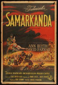 4a822 GOLDEN HORDE Argentinean '51 Marvin Miller as Genghis Khan & sexy full-length Ann Blyth!