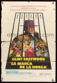 4a827 HANG 'EM HIGH Argentinean '68 Eastwood, they hung the wrong man and didn't finish the job!