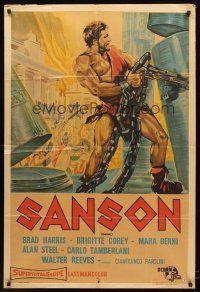 4a870 SAMSON Argentinean '61 Brad Harris, Walter Reeves, sword & sandal artwork!