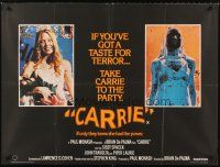 4a018 CARRIE British quad '76 Stephen King, Sissy Spacek before & after her bloodbath at the prom!