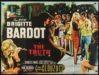 4a043 LA VERITE British quad '61 super sexy Brigitte Bardot, Henri-Georges Clouzot, The Truth!