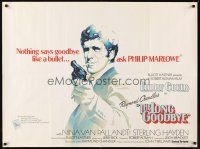 4a050 LONG GOODBYE British quad '74 Elliott Gould as Philip Marlowe, Sterling Hayden, film noir!
