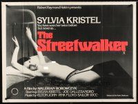 4a053 MARGIN British quad '76 close up of sexy naked Sylvia Kristel, The Streetwalker!