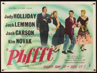 4a068 PHFFFT British quad '54 Jack Carson, Novak, Jack Lemmon & Judy Holliday have marital spat!