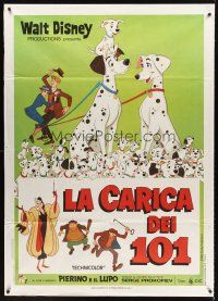 4a294 ONE HUNDRED & ONE DALMATIANS Italian 1p R79 most classic Walt Disney canine family cartoon!