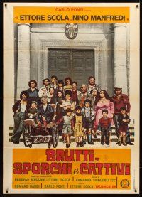 4a228 DOWN & DIRTY Italian 1p '76 Ettore Scola's Brutti sporchi e cattivi, cast portrait by Sandro!