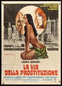 4a230 EMANUELLE & THE WHITE SLAVE TRADE Italian 1p '78 super sexy artwork of Laura Gemser!