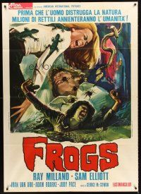 4a239 FROGS Italian 1p '72 great different art of geckos, spiders & snakes, but oddly no frogs!