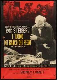 4a298 PAWNBROKER Italian 1p '66 concentration camp survivor Rod Steiger, directed by Sidney Lumet!
