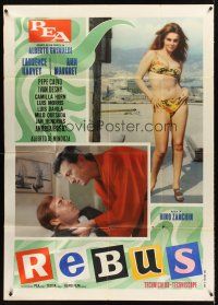 4a312 REBUS Italian 1p '68 Laurence Harvey & sexy full-length Ann-Margret in bikini!