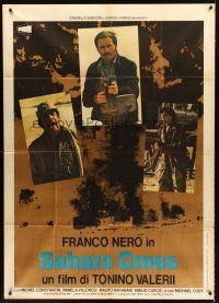 4a319 SAHARA CROSS Italian 1p '77 Franco Nero, terrorists in the African desert!