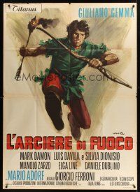 4a320 SCALAWAG BUNCH Italian 1p '71 art of Giuliano Gemma as Robin Hood by Averardo Ciriello!