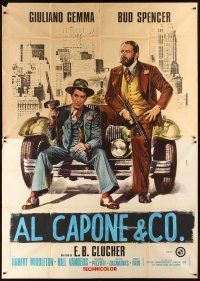 4a139 EVEN ANGELS EAT BEANS Italian 2p '73 art of gangsters Giuliano Gemma & Bud Spencer by Casaro!