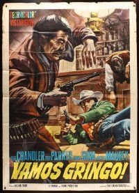 4a155 JAYHAWKERS Italian 2p R60s different art of cowboys in saloon gunfight by Renato Casaro!