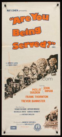 4b133 ARE YOU BEING SERVED Aust daybill '77 Wendy Richard, Langford art from classic English TV!