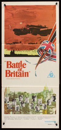4b138 BATTLE OF BRITAIN Aust daybill '69 all-star cast in historical World War II battle!
