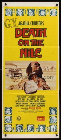 4b188 DEATH ON THE NILE Aust daybill '78 Peter Ustinov, Agatha Christie, different Sphinx image!
